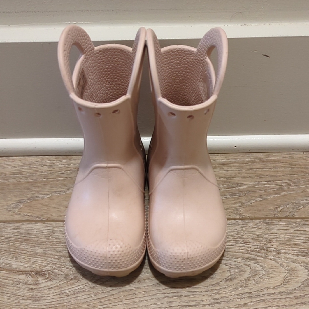 CROCS Light Pink Kids Rain Boots